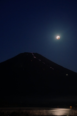 部分食&富士山