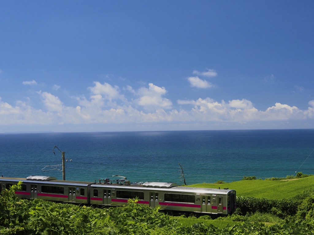 夏空、夏海、夏列車