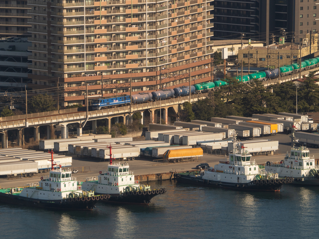 本日の桃太郎　港を行く