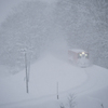 秋田内陸線　豪雪のS字カーブ