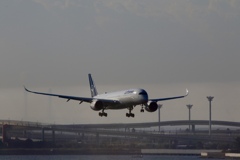 昨日の羽田空港　ルフトハンザA350-900
