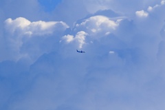 本日の我が家上空　NH572便