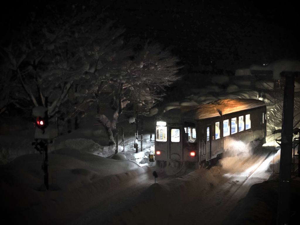 秋田内陸線　最終列車