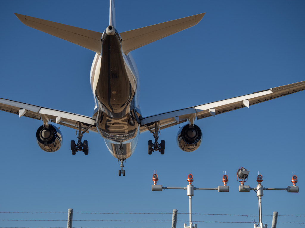 着陸アプローチ中