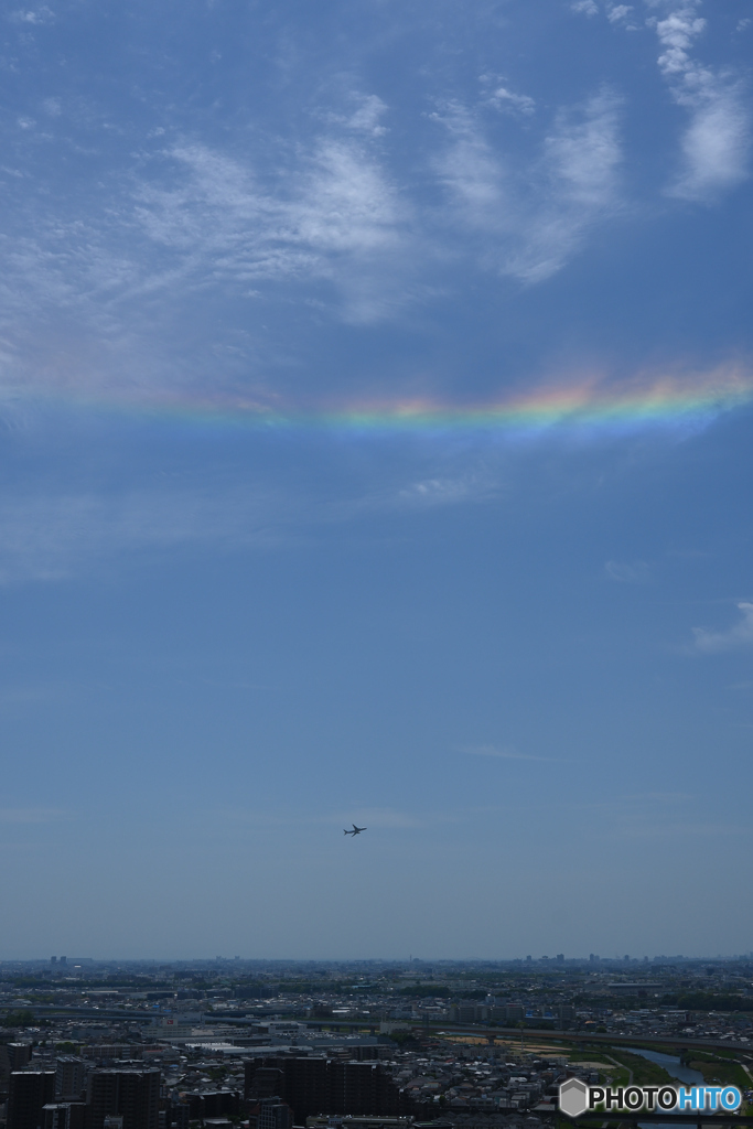 虹渡る青空