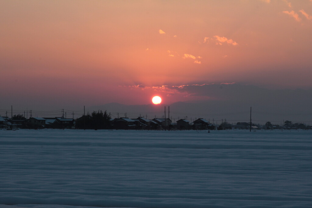 故郷の夕暮れ