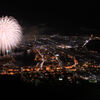 夜景と花火のコラボ