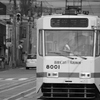 函館市電 8001 CarlRaymon【幕表示】モノクロバージョン
