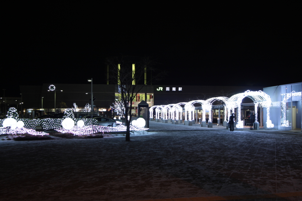 函館駅前クリスマスイルミネーション2014