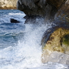 【白崎海洋公園】波打たれてる岩