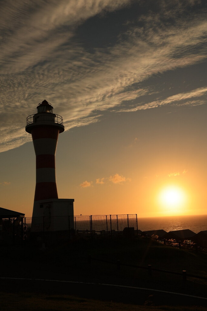 初山別の夕日