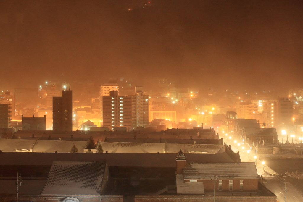 函館　爆弾低気圧中