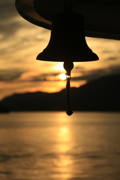 厳島からの夕陽