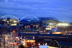 シアトル　パイクプレースからの夕景