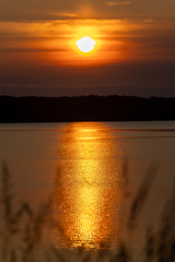 クッチャロ湖の夕日