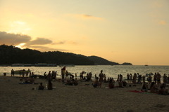 タイ　プーケットの夕暮れ