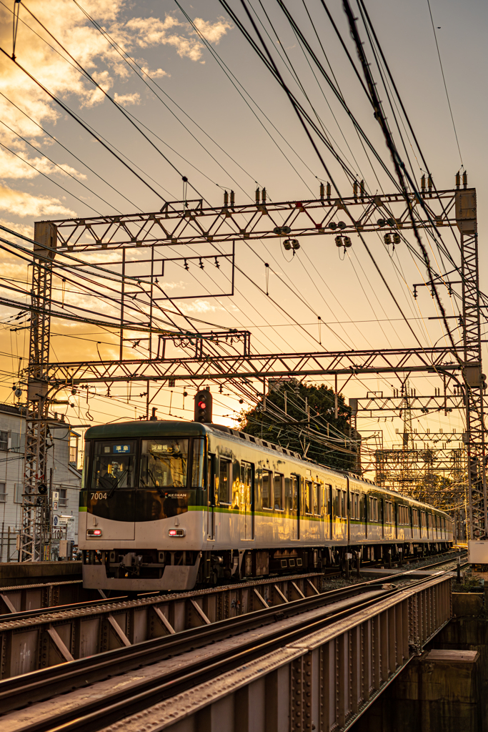 夕暮れ電車