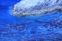 積丹ブルーでカヌー