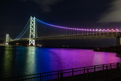 明石海峡大橋　ライトアップ