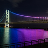 明石海峡大橋　ライトアップ