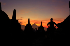 ジョグジャカルタでの夜明け