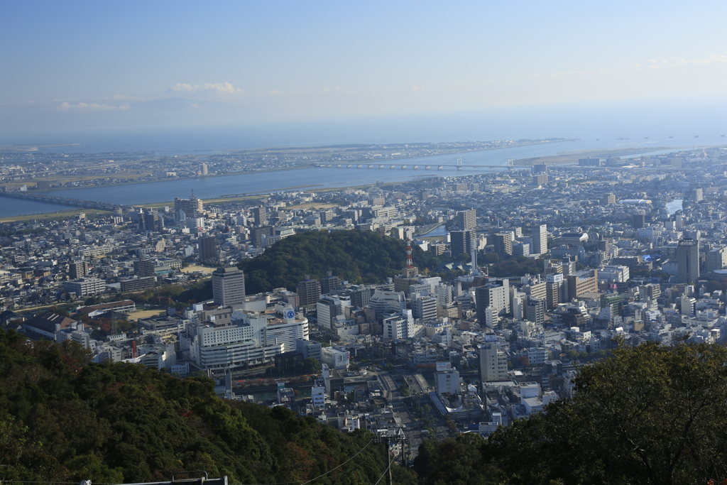 眉山公園展望台より