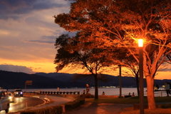 宍道湖の夕暮れ