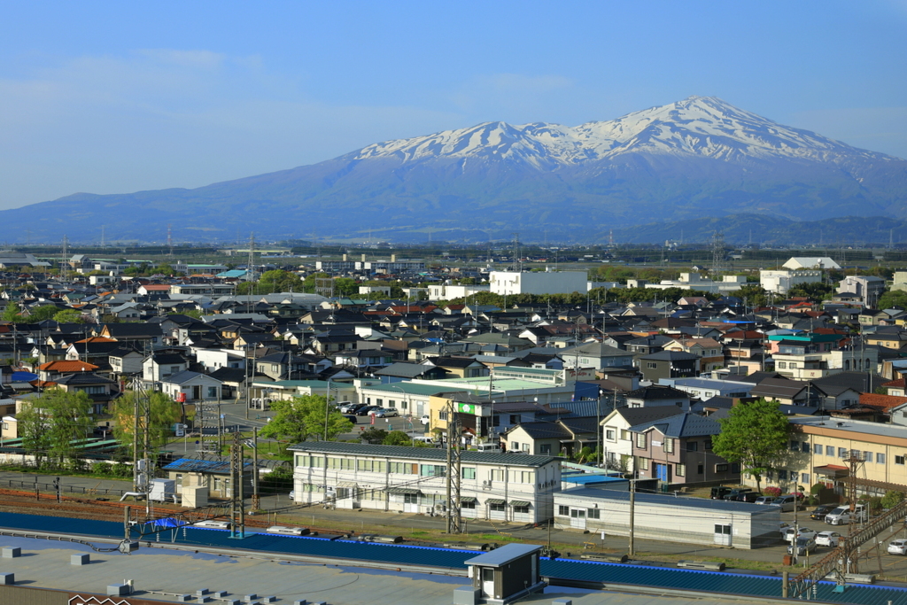 鳥海山の眺め