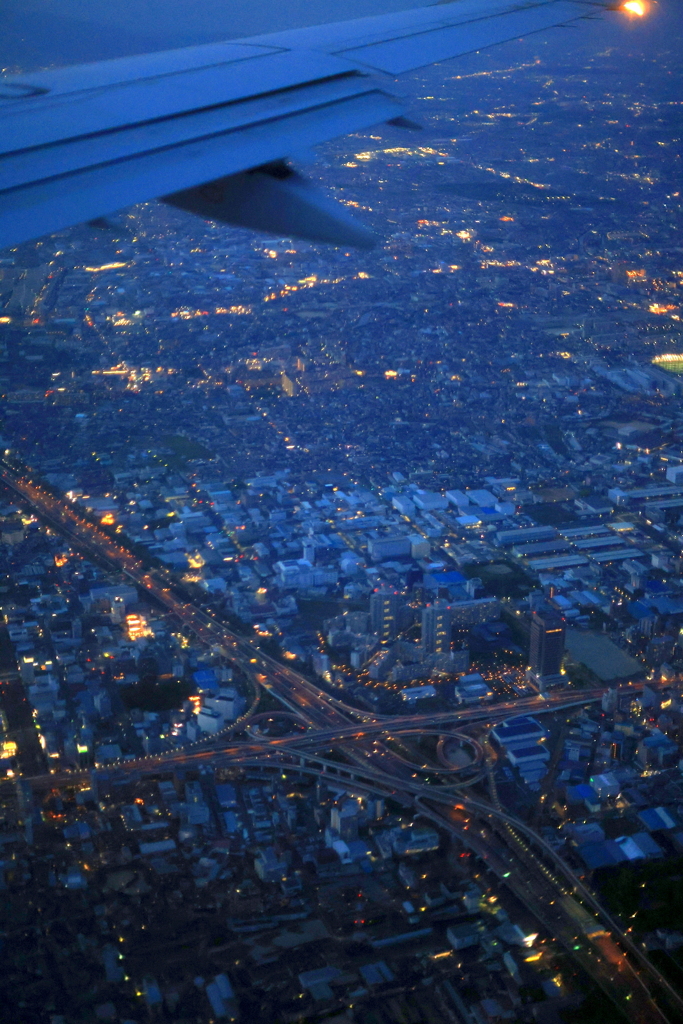 伊丹着陸前　東大阪JCT