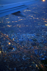 伊丹着陸前　東大阪JCT