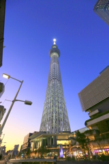 夕暮れのスカイツリー