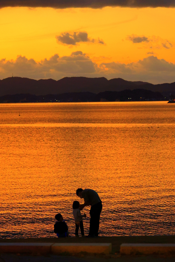 宍道湖の夕陽