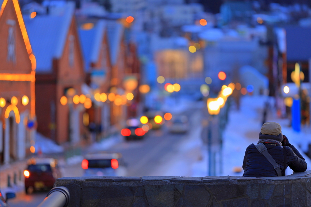 函館　赤レンガの夕景