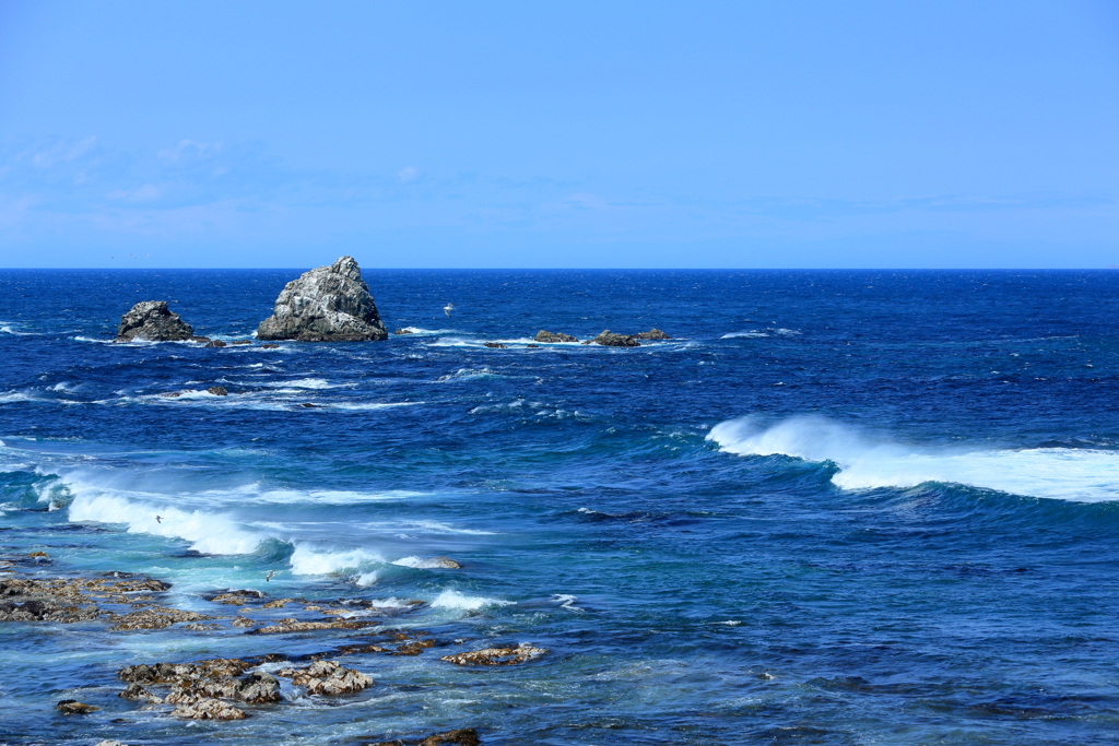 尻屋崎灯台付近