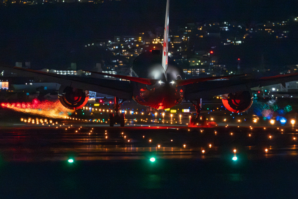 伊丹空港　千里川土手より