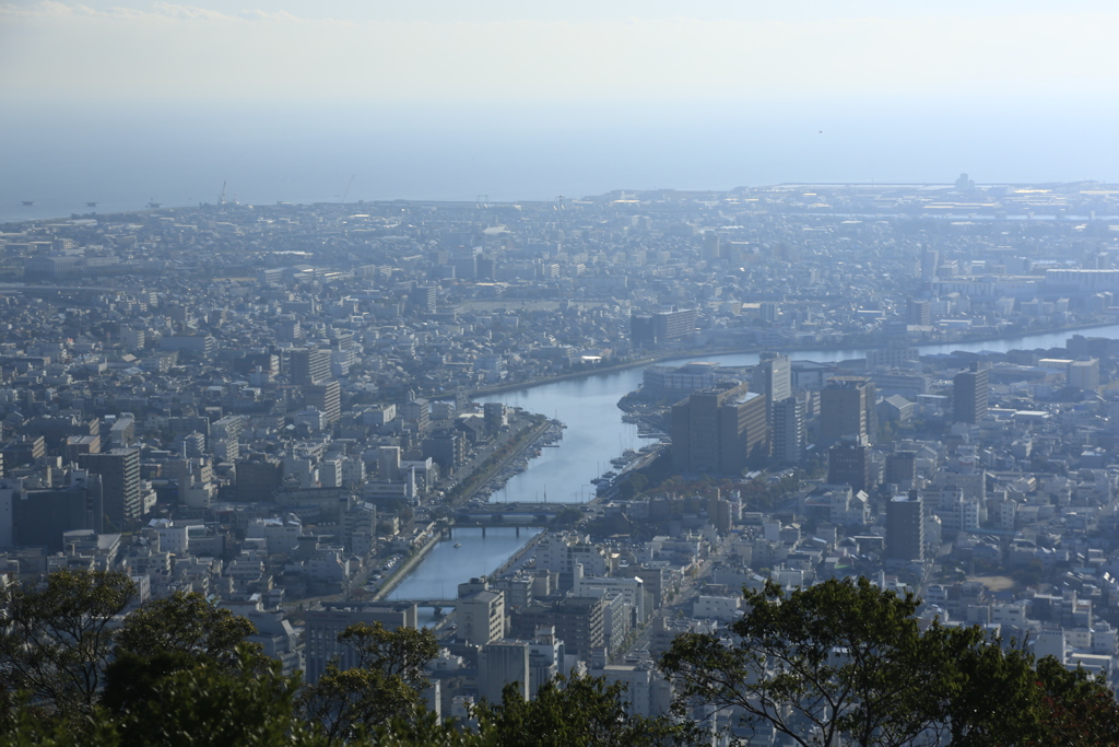 徳島市街を望む