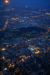 伊丹着陸前　鶴見緑地上空