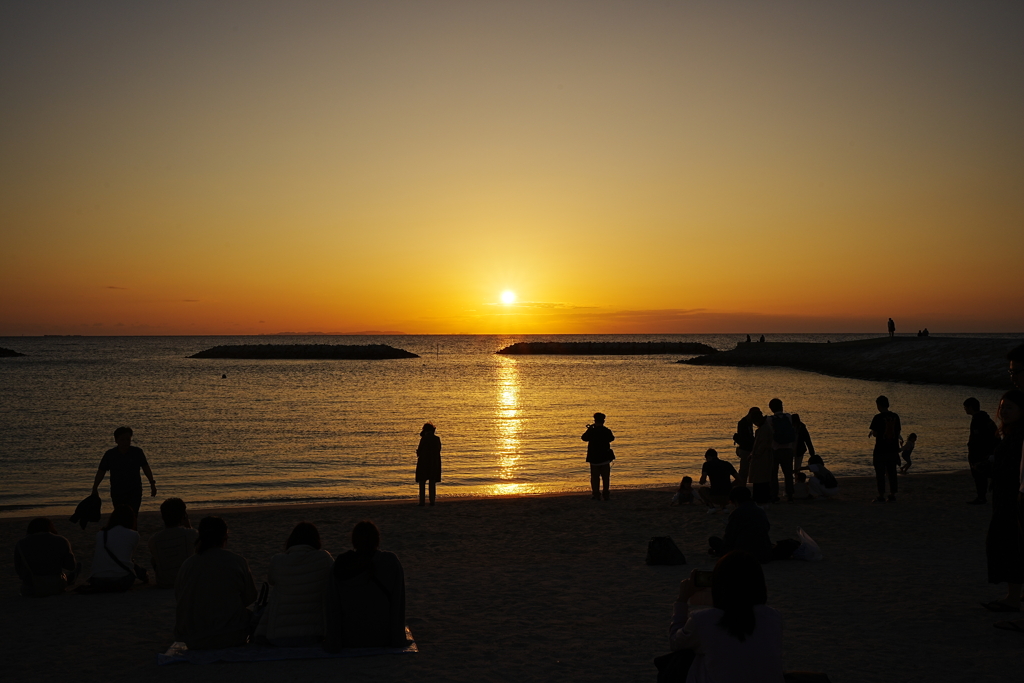 沖縄　北谷公園サンセットビーチ