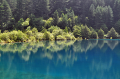 鏡海に倒映された幽玄の世界