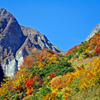 色鮮やかな雨飾山の紅葉