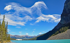 レイクルイズ上空の巻雲