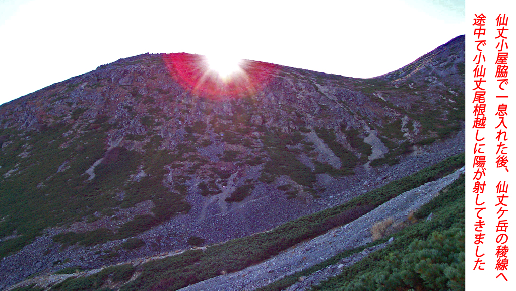 仙丈ケ岳登頂の山旅2001：2日目(18)
