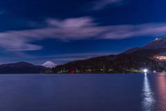月夜の芦ノ湖