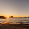 大田子海岸の夕日