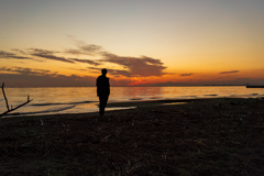 遠望　夕焼け