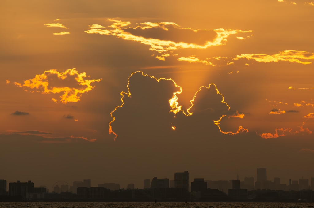 夕景　幕張より