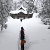 大神山神社と雪道