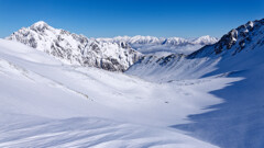別山乗越からの剱岳と後立山連峰