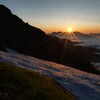 白馬岳と朝日