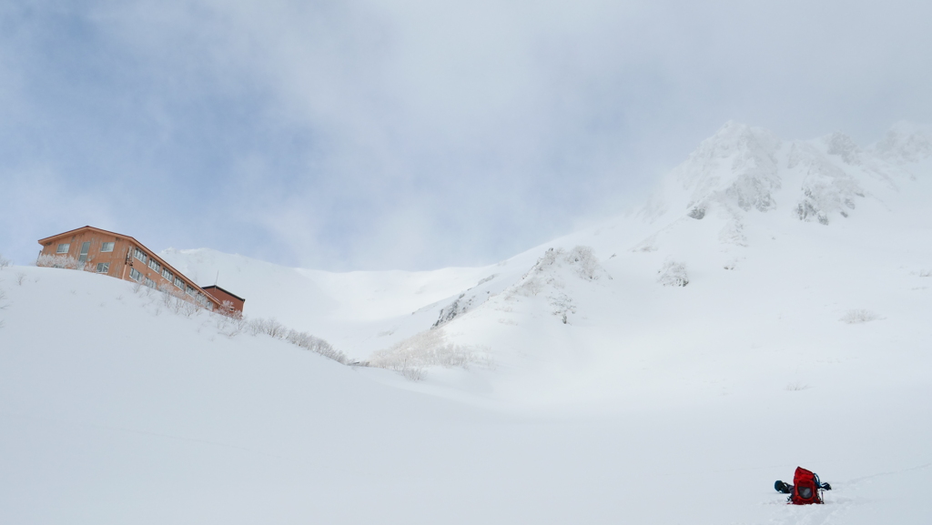 千畳敷カールの雪は軽かった